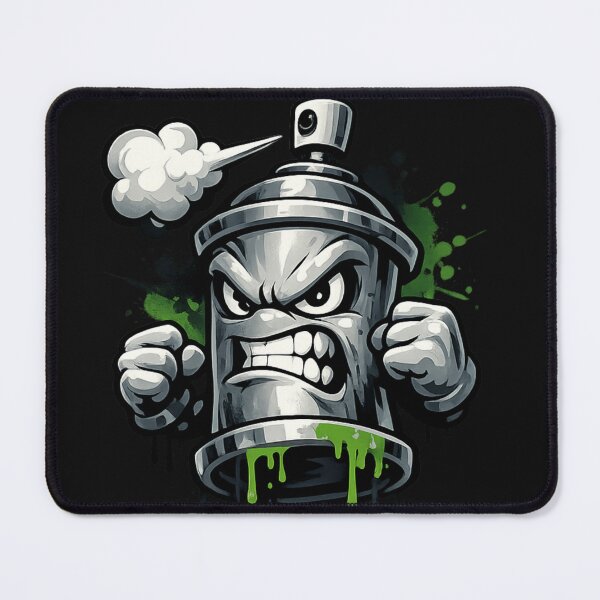 Item preview, Angry Graffiti Spray Can Character. designed and sold by HubiUrbanStudio.