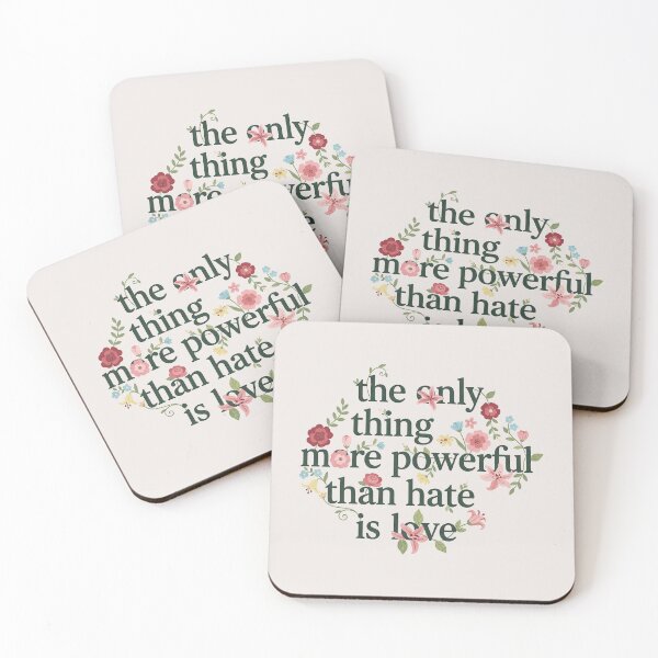 Item preview, Love Over Hate Floral Botanical Typography designed and sold by zzz888.