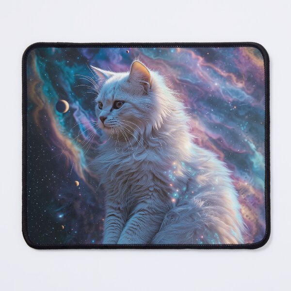 Item preview, Majestic Cosmic White Cat Colorful Space Nebula designed and sold by Jaani-T.