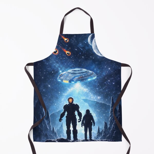 Item preview, Alien UFO Encounter Cosmic Space Scene designed and sold by AbstractAuraArt.