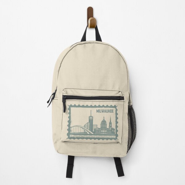 Item preview, Vintage postage stamp art of Milwaukee Wisconsin designed and sold by Alexaltay.
