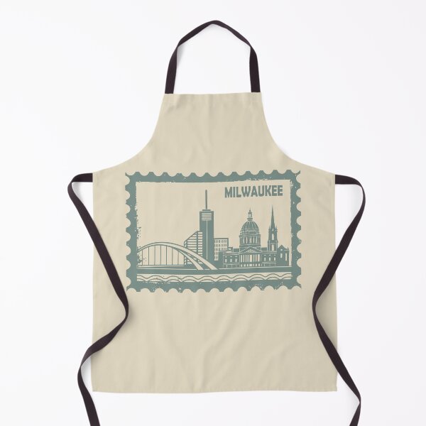 Item preview, Vintage postage stamp art of Milwaukee Wisconsin designed and sold by Alexaltay.