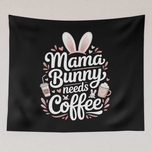 Item preview, Easter Mama Bunny Needs Coffee Mom, Coffee Lover Spring Ears designed and sold by BHMARTS.