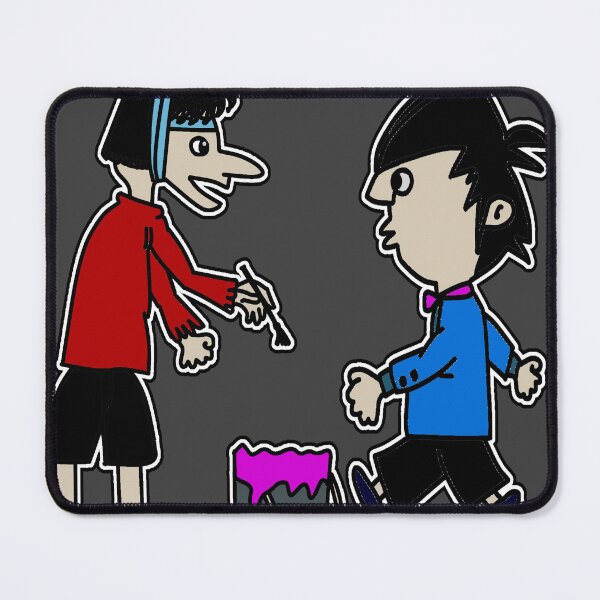 Item preview, "Cartoon Duo with Paintbrush and Pink Paint" designed and sold by nighttime1990.