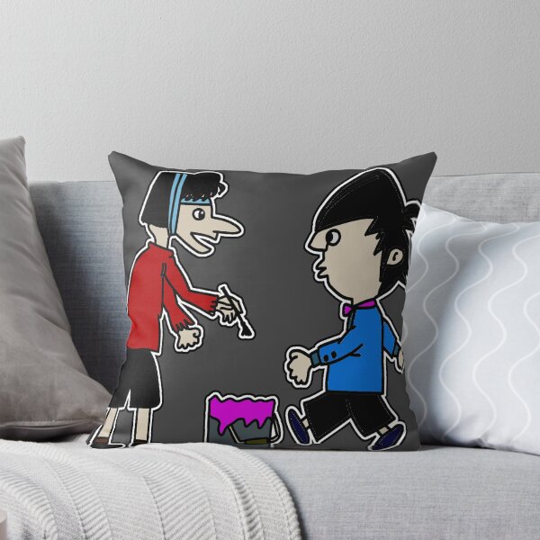 Item preview, "Cartoon Duo with Paintbrush and Pink Paint" designed and sold by nighttime1990.