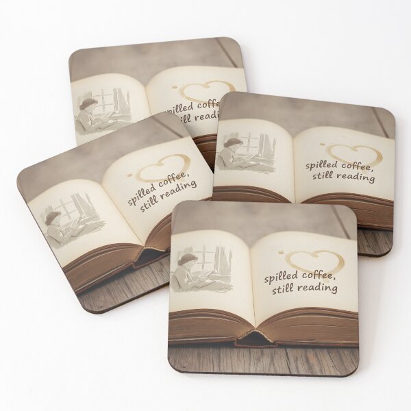 Item preview, Spilled Coffee Heart - Book Lover Design designed and sold by WowDezign.