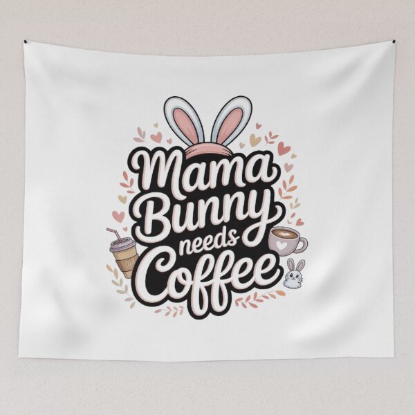 Item preview, Easter Mama Bunny Needs Coffee Mom, Coffee Lover Spring Ears designed and sold by BHMARTS.