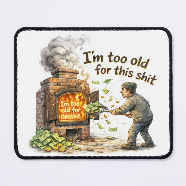 Item preview, Money Furnace – I'm Too Old Sticker designed and sold by Felixuss.
