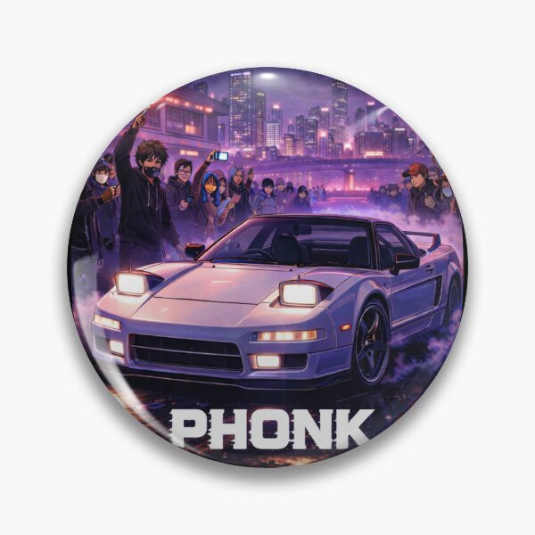 Item preview, Midnight Phonk Drift – Retro JDM Car in Cyberpunk City designed and sold by ChemiroL.