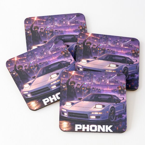 Item preview, Midnight Phonk Drift – Retro JDM Car in Cyberpunk City designed and sold by ChemiroL.