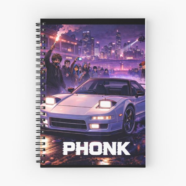 Item preview, Midnight Phonk Drift – Retro JDM Car in Cyberpunk City designed and sold by ChemiroL.