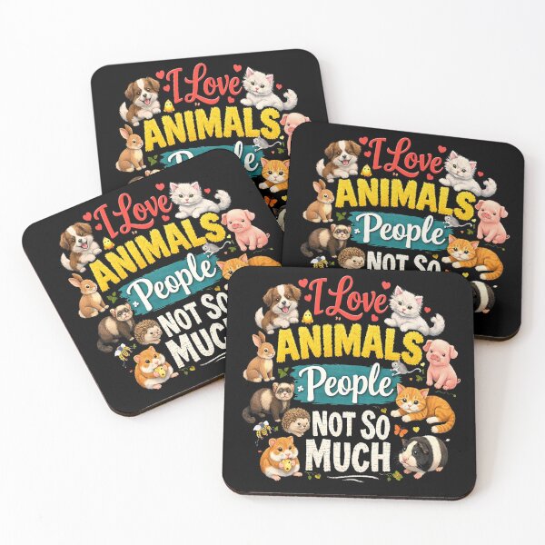 Item preview, I Love Animals Humans Not So Much – Funny Animal Lover Quote Cute Pets Design designed and sold by Kiziorq.