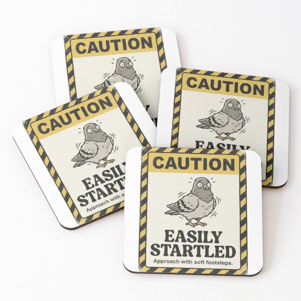 Item preview, Caution Easily Startled Pigeon designed and sold by Visual Dept..