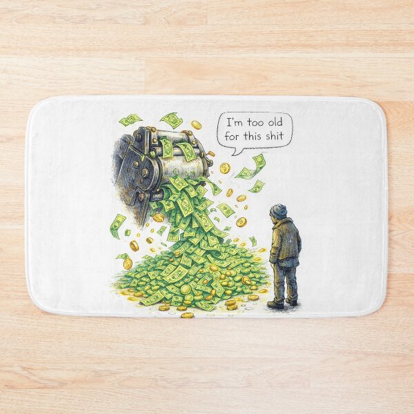 Item preview, Money Printing Press – I’m Too Old for This – Colored Pencil Sticker designed and sold by Felixuss.