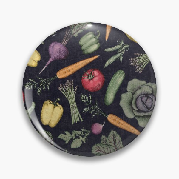 Item preview, Colorful Vegetable Garden with Cabbage/Eggplant/Carrots - Dark designed and sold by somecallmebeth.