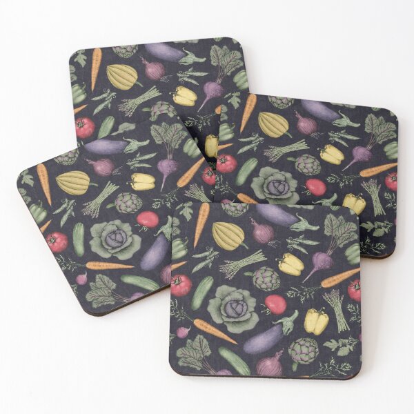 Item preview, Colorful Vegetable Garden with Cabbage/Eggplant/Carrots - Dark designed and sold by somecallmebeth.
