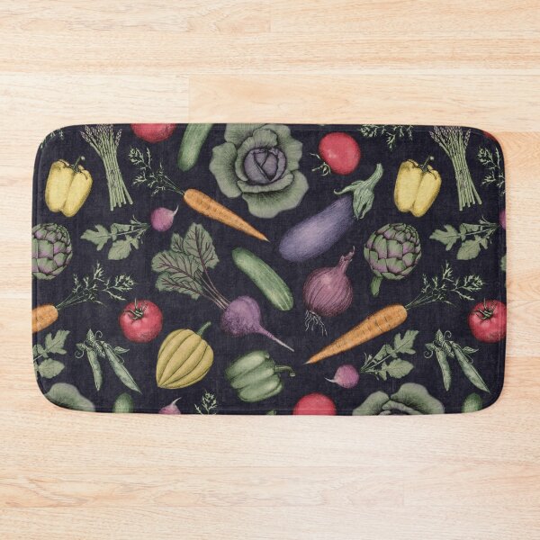 Item preview, Colorful Vegetable Garden with Cabbage/Eggplant/Carrots - Dark designed and sold by somecallmebeth.