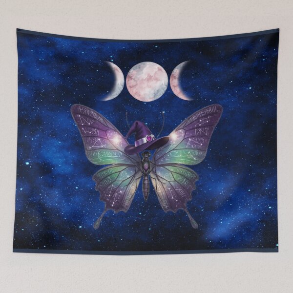 Item preview, Enchanted Witch Moth With Runes & Triple Moon designed and sold by MysticOzzy.