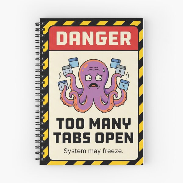 Item preview, Danger Too Many Tabs Open designed and sold by Visual Dept..