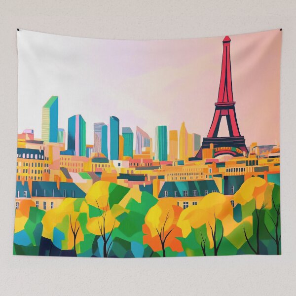 Item preview, Paris Skyline – Rose Dawn designed and sold by SkylineVistas Designs.