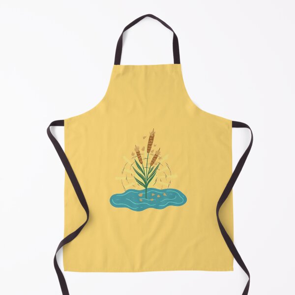 Item preview, Typha Plant Sun Yellow Green Blue Stickers Prints Posters Wall Art Magnet Home Coffee Cup Decoration TShirt Stationary Notebook Magnet Hat Kitchen Work School Office Redbubble Shop designed and sold by Saritas Boutique Shop.