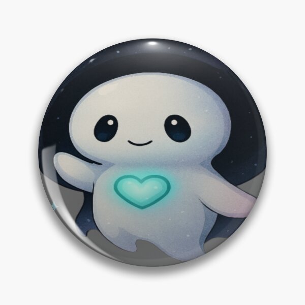 Item preview, luminous heart ghost designed and sold by Ecosetereos.
