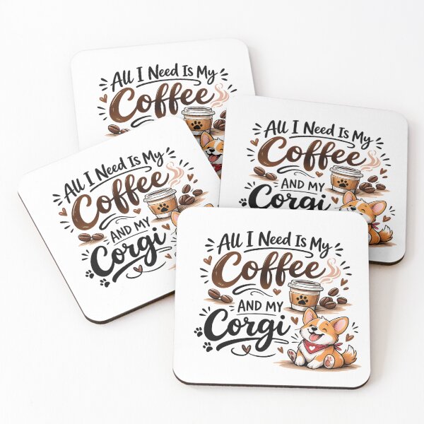 Item preview, All I Need is my Coffee and my Corgi designed and sold by ttuniques.