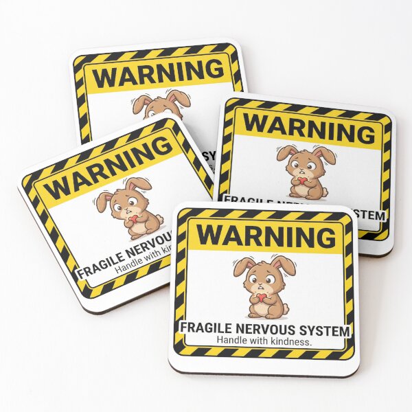 Item preview, Warning Fragile Nervous System Bunny designed and sold by Visual Dept..