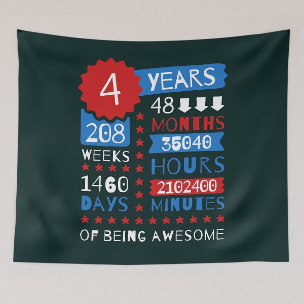 Item preview, 4 Years Of Being Awesome - 4th Birthday Gift Ideas For Kids designed and sold by MemWear.