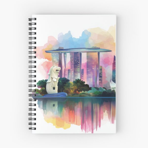 Item preview, Singapore Skyline Colorwash Reflections - Pastel Reverie designed and sold by SkylineVistas Designs.