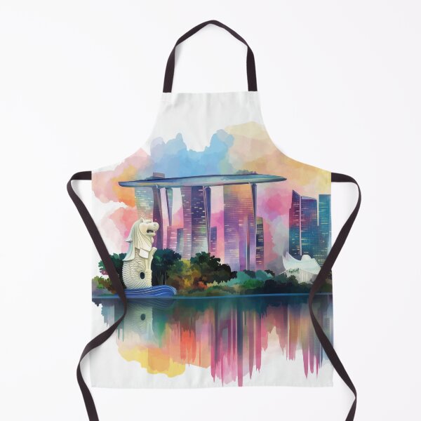 Item preview, Singapore Skyline Colorwash Reflections - Pastel Reverie designed and sold by SkylineVistas Designs.