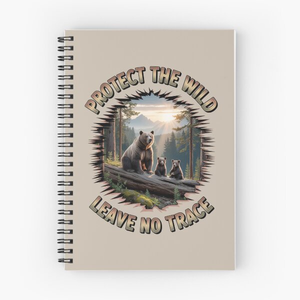 Item preview, bear family - hiking - camping - national park – bear adventure - scenic view - woodland - rustic - alpine - pacific northwest - canadian wilderness - leave no trace - protect the wild - bear country designed and sold by JansenGS.