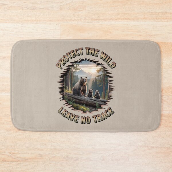 Item preview, bear family - hiking - camping - national park – bear adventure - scenic view - woodland - rustic - alpine - pacific northwest - canadian wilderness - leave no trace - protect the wild - bear country designed and sold by JansenGS.