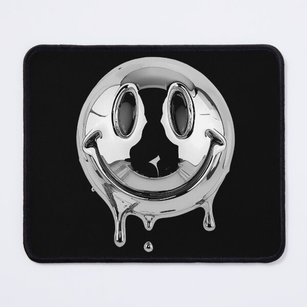 Item preview, Melting chrome smiley face 10 designed and sold by Neon G.