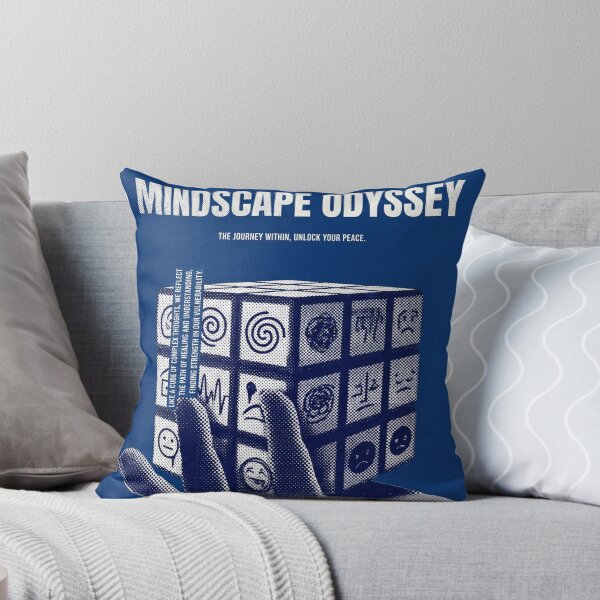Item preview, Retro Mindscape Odyssey Mental Health Rubik's Cube Psychology Art designed and sold by ZyricZyric.