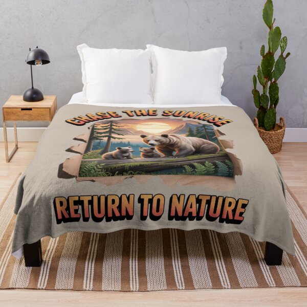 Item preview, grizzly bear - bear family - mama bear - bear cubs - wildlife - forest - pine trees - mountains - mountain landscape - sunrise - misty mountains - wilderness - outdoors - woodland - nature lover designed and sold by JansenGS.