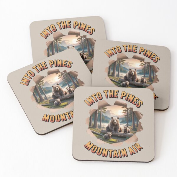 Item preview, bear family - hiking - camping - national park – bear adventure - scenic view - woodland - rustic - alpine - pacific northwest - canadian wilderness - leave no trace - protect the wild - bear country designed and sold by JansenGS.