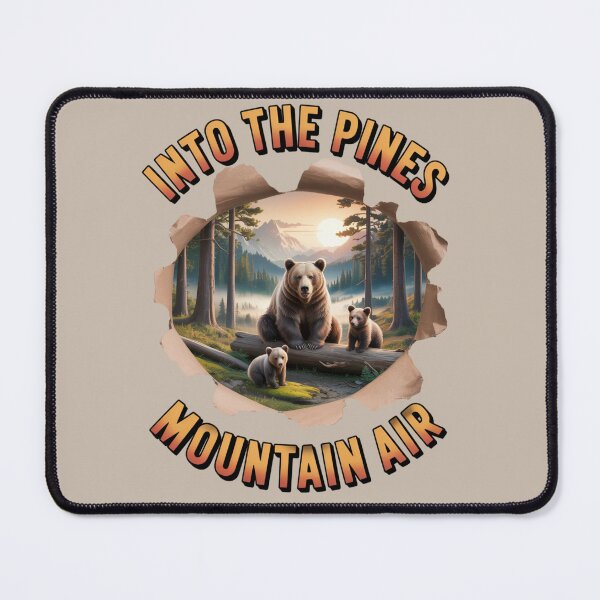 Item preview, bear family - hiking - camping - national park – bear adventure - scenic view - woodland - rustic - alpine - pacific northwest - canadian wilderness - leave no trace - protect the wild - bear country designed and sold by JansenGS.