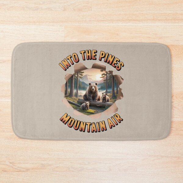 Item preview, bear family - hiking - camping - national park – bear adventure - scenic view - woodland - rustic - alpine - pacific northwest - canadian wilderness - leave no trace - protect the wild - bear country designed and sold by JansenGS.