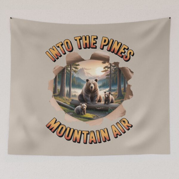 Item preview, bear family - hiking - camping - national park – bear adventure - scenic view - woodland - rustic - alpine - pacific northwest - canadian wilderness - leave no trace - protect the wild - bear country designed and sold by JansenGS.