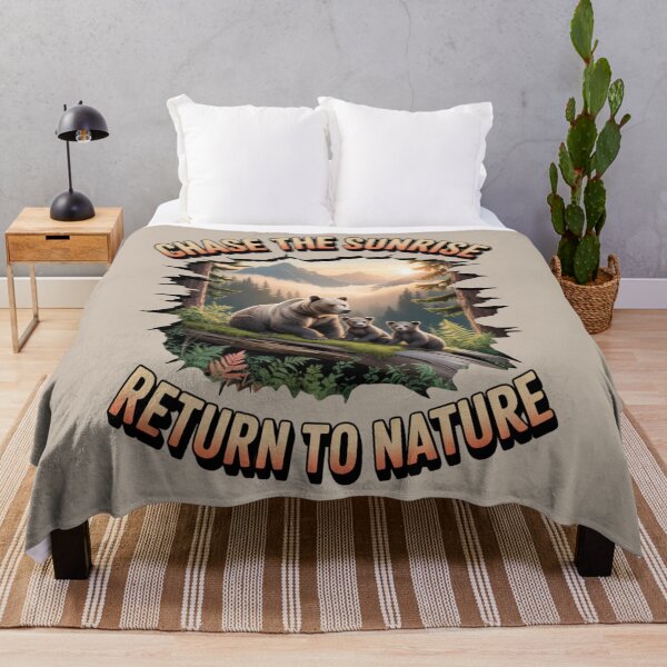 Item preview, grizzly bear - bear family - mama bear - bear cubs - wildlife - forest - pine trees - mountains - mountain landscape - sunrise - misty mountains - wilderness - outdoors - woodland - nature lover designed and sold by JansenGS.