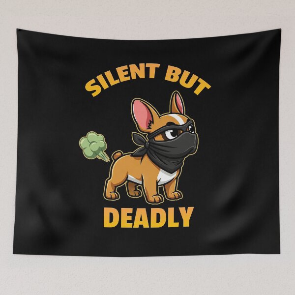 Item preview, Silent But Deadly - Funny Farting Ninja French Bulldog, Frenchie lovers or owners, dog lovers designed and sold by Collagedream.