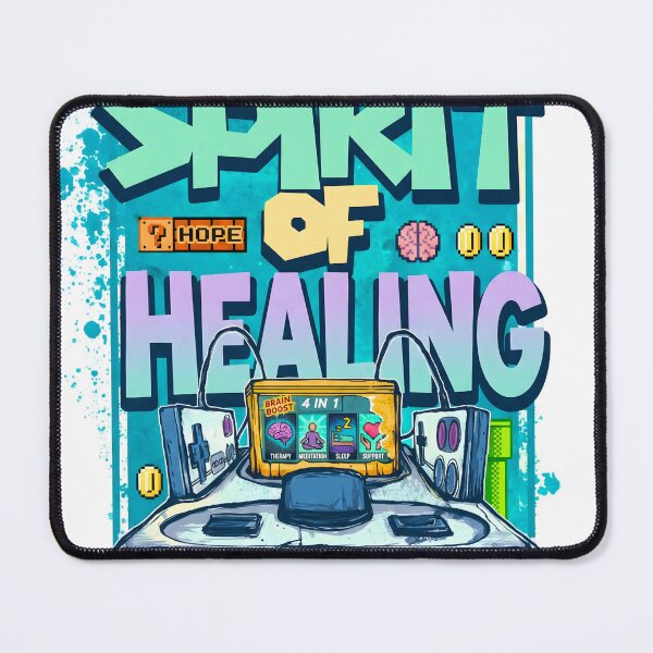 Item preview, The Spirit of Healing Retro Video Game Console | Mental Health Gamer Art designed and sold by ZyricZyric.