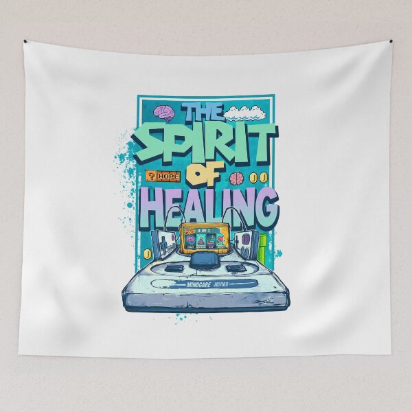 Item preview, The Spirit of Healing Retro Video Game Console | Mental Health Gamer Art designed and sold by ZyricZyric.