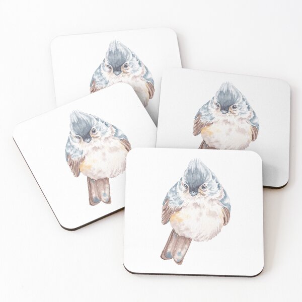 Item preview, Cute watercolor tufted titmouse bird designed and sold by ColoursoftShop.
