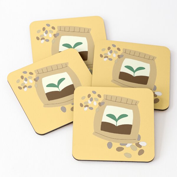 Item preview, Bag Of Seeds Gardening Plants Stickers Prints Posters Wall Art Magnet Home Coffee Cup Decoration TShirt Stationary Notebook Magnet Hat Kitchen Work School Office Redbubble Shop designed and sold by Saritas Boutique Shop.