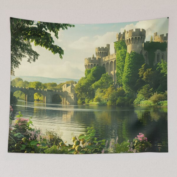 Item preview, Castlecore Spring Garden Castle – Lush Castle Landscape designed and sold by SkylineVistas Designs.