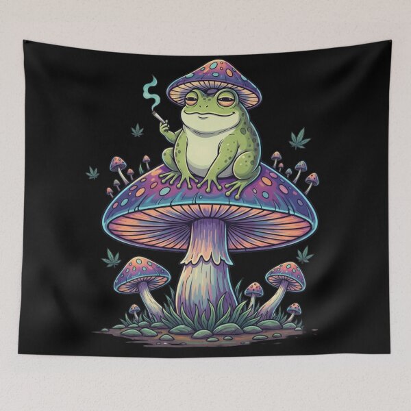 Item preview, High on Life - Stoned Frog on Magic Mushroom designed and sold by Stone-T .