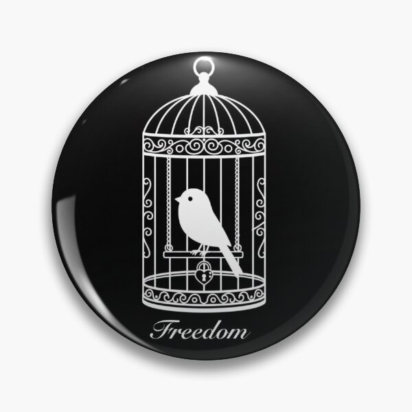 Item preview, Bird Cage Freedom Lock Trapped Monochrome Meaningful Vector  designed and sold by Littlemislabel.