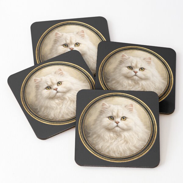 Item preview, Regal Persian Majesty – Realistic Cat Circle Art designed and sold by TheJoyfulPen.